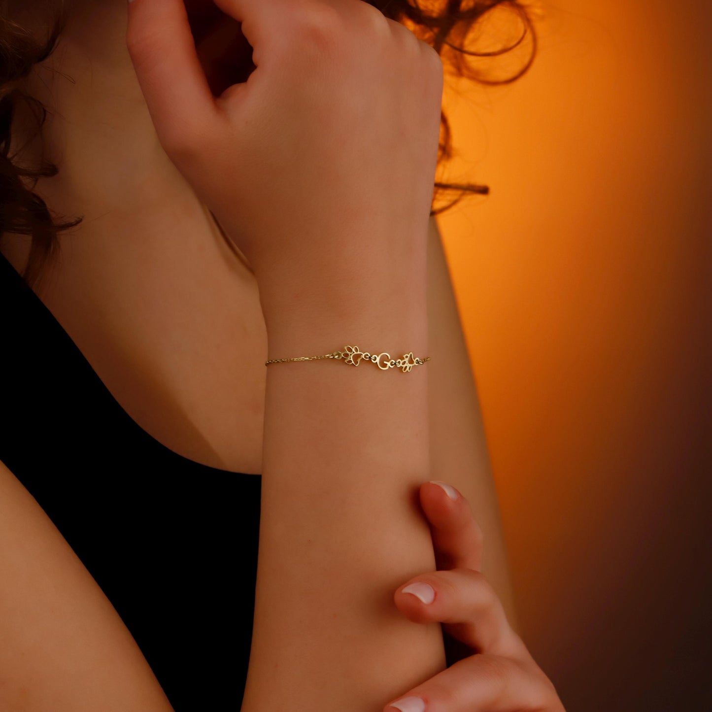 Kişiye Özel Patili Harf Bileklik | Gold, Silver, Rose Seçenekli | El Yapımı Minimalist Bileklik