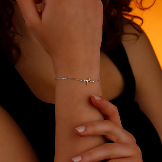 Kişiye Özel İsimli Bileklik | Gold, Silver, Rose Seçenekli | El Yapımı Minimalist Bileklik