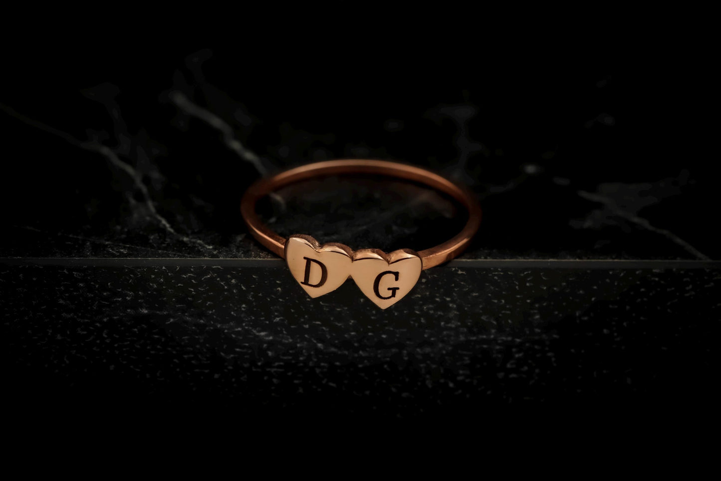 Kişiye Özel Kalp Harf Yüzük | Gold, Silver, Rose Seçenekli | El Yapımı Minimalist Yüzük