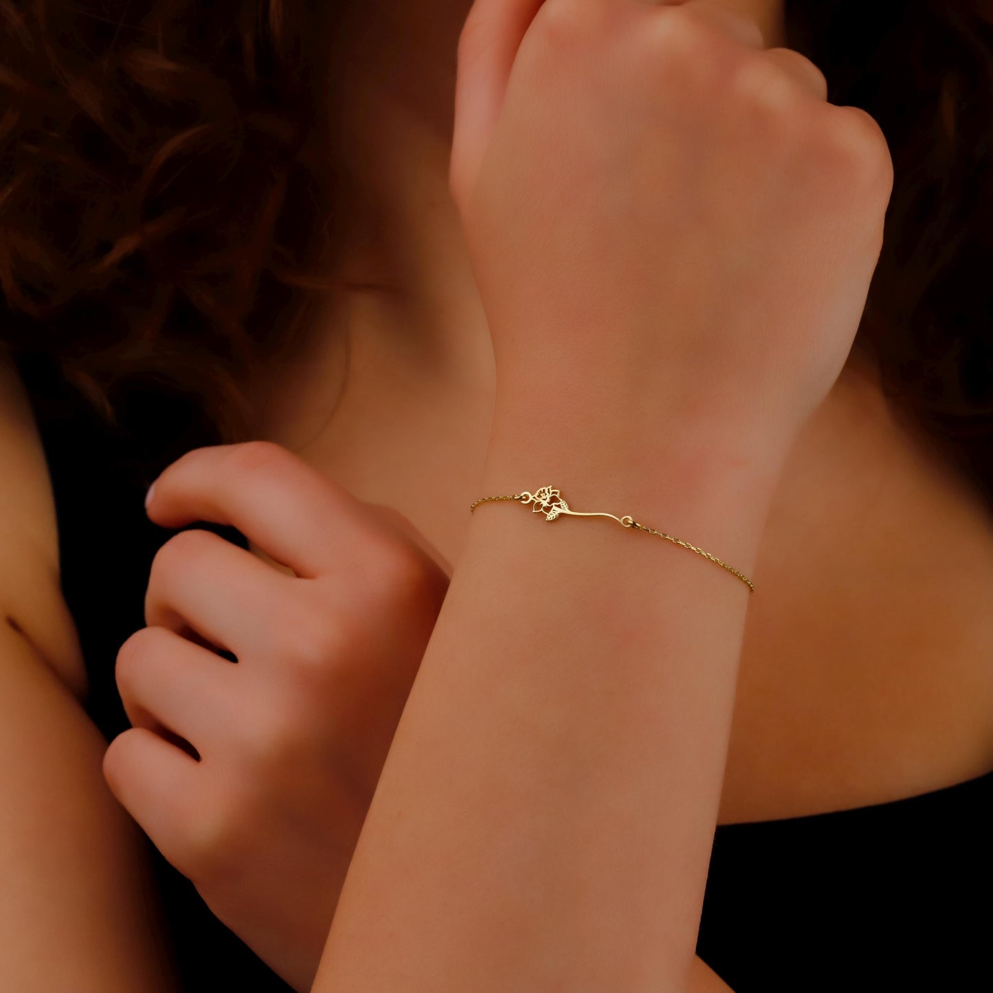 Kişiye Özel Doğum Çiçeği Bileklik | Gold, Silver, Rose Seçenekli | El Yapımı Minimalist Bileklik