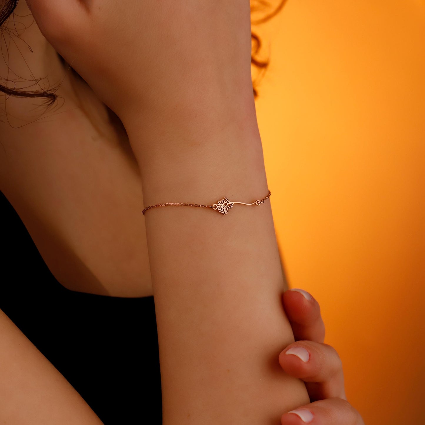 Kişiye Özel Doğum Çiçeği Bileklik | Gold, Silver, Rose Seçenekli | El Yapımı Minimalist Bileklik