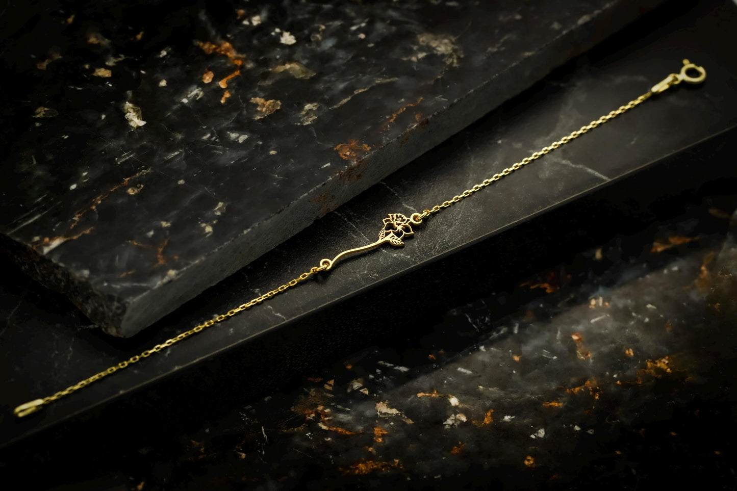 Kişiye Özel Doğum Çiçeği Bileklik | Gold, Silver, Rose Seçenekli | El Yapımı Minimalist Bileklik